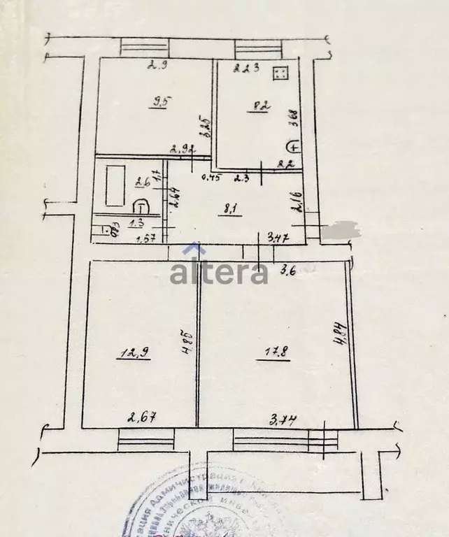 3-к кв. Самарская область, Кинель Украинская ул., 30 (60.4 м) - Фото 1