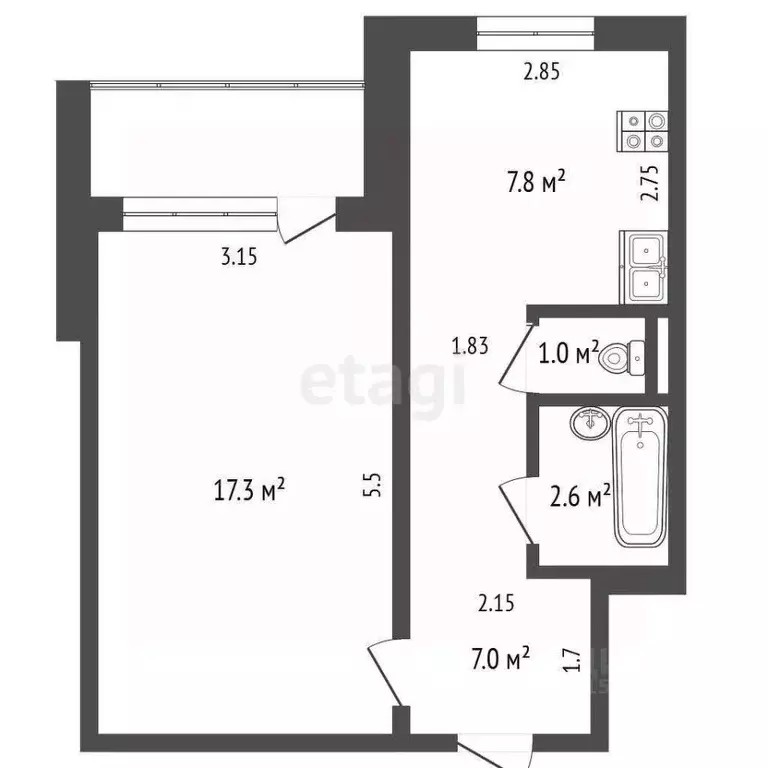 1-к кв. Ямало-Ненецкий АО, Новый Уренгой Советский мкр, 9/2 (37.3 м) - Фото 2