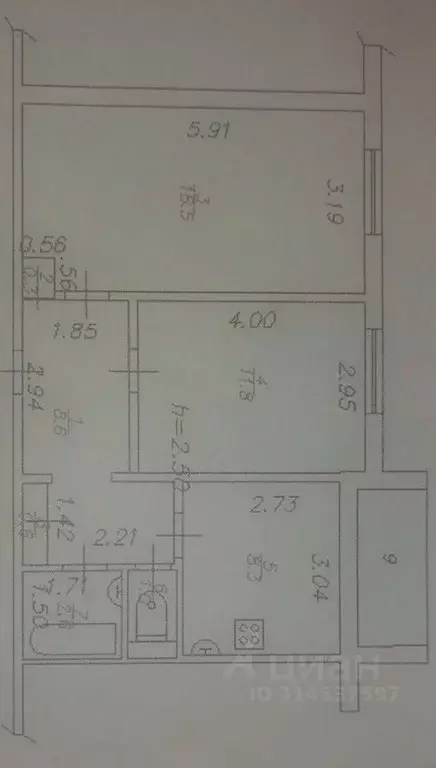 2-к кв. Иркутская область, Усть-Илимск ул. Энтузиастов, 27 (51.0 м) - Фото 1