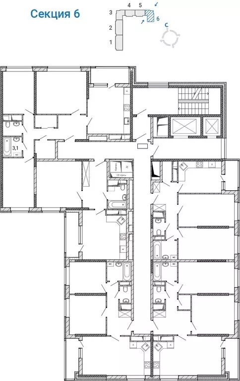 2-к кв. Московская область, Балашиха Железнодорожный мкр, ул. ... - Фото 2