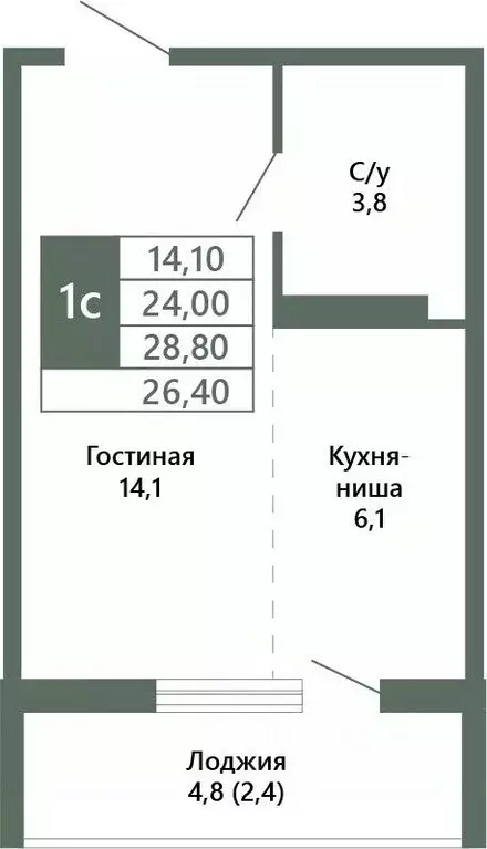 1-к кв. Кемеровская область, Кемерово 64-й мкр, Лучи жилой комплекс ... - Фото 0