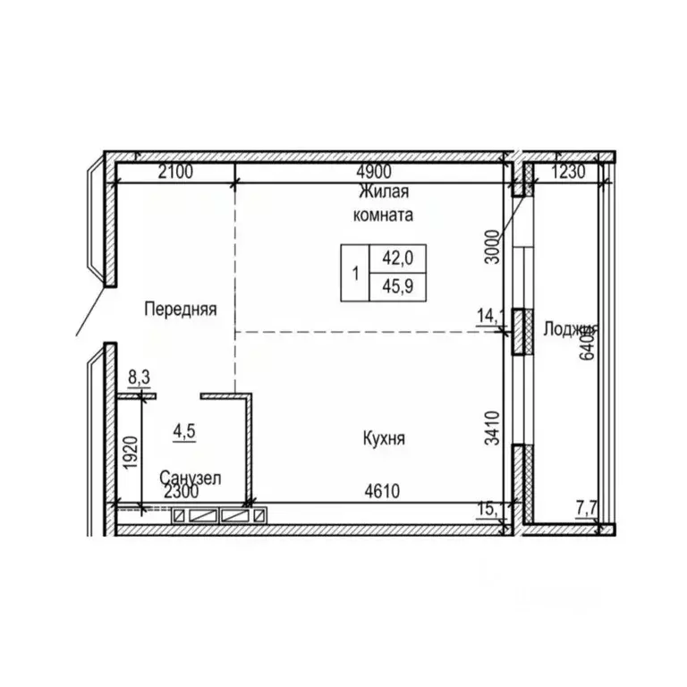 1-к кв. Приморский край, Владивосток На Черняховского жилой квартал,  ... - Фото 2