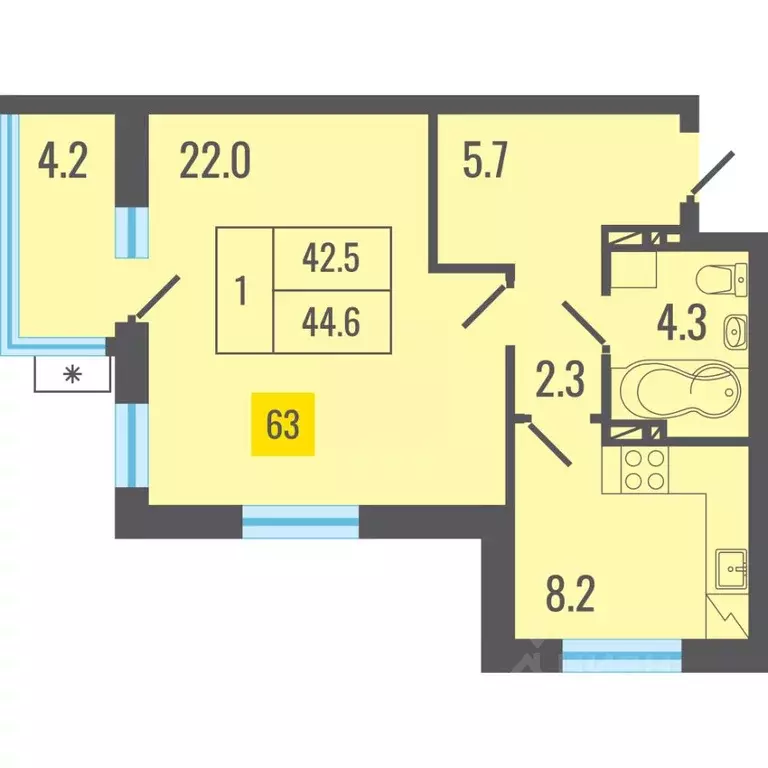 1-к кв. Приморский край, Надеждинский район, с. Вольно-Надеждинское ... - Фото 1