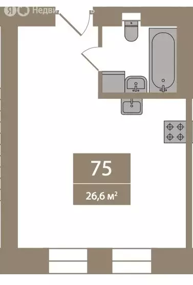 Квартира-студия: Санкт-Петербург, Челябинская улица, 37 (26.6 м) - Фото 0