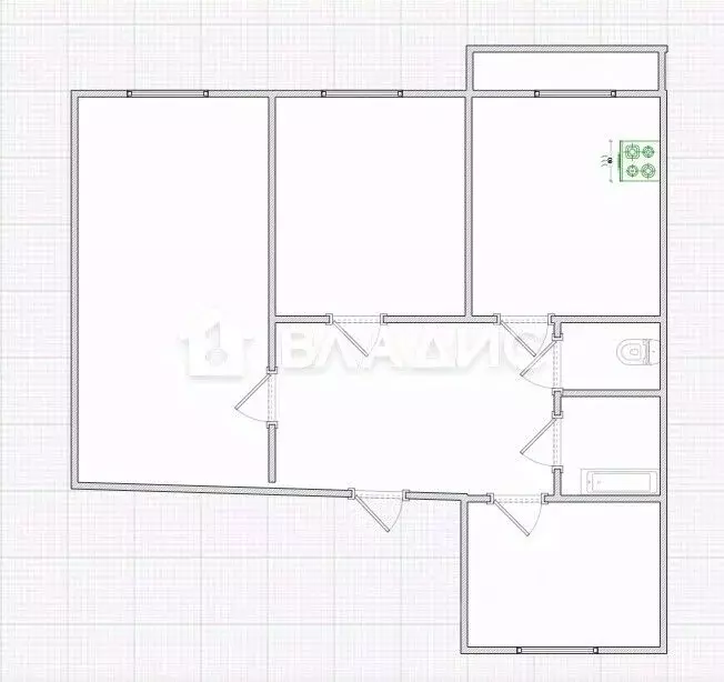 3-к кв. Пензенская область, Пенза ул. 8 Марта, 27Б (59.7 м) - Фото 2