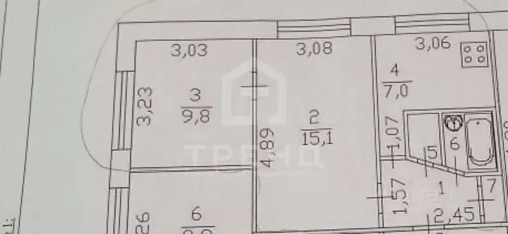 2-к кв. Санкт-Петербург ул. Антонова-Овсеенко, 19К5 (39.0 м) - Фото 2