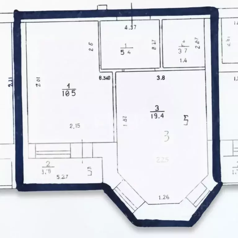 1-к кв. Татарстан, Казань ул. Болотникова, 9 (47.0 м) - Фото 2