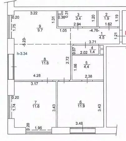 3-к кв. Москва ул. Академика Челомея, 1А (61.1 м) - Фото 2