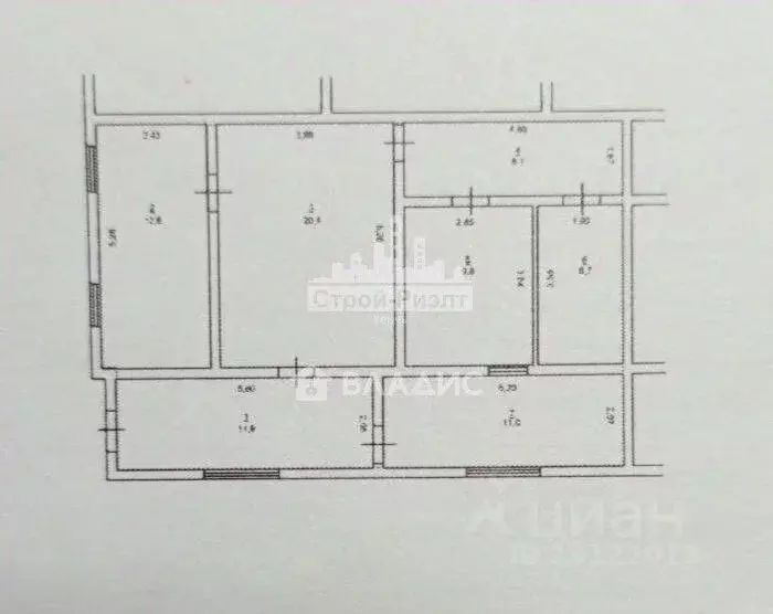 3-к кв. Крым, Ленинский район, Багерово пгт ул. Азовская, 12 (80.2 м) - Фото 2