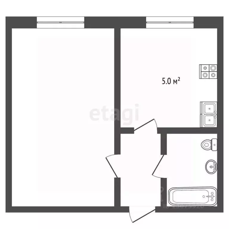 1-к кв. Ярославская область, Ярославль ул. Громова, 46 (21.8 м) - Фото 2