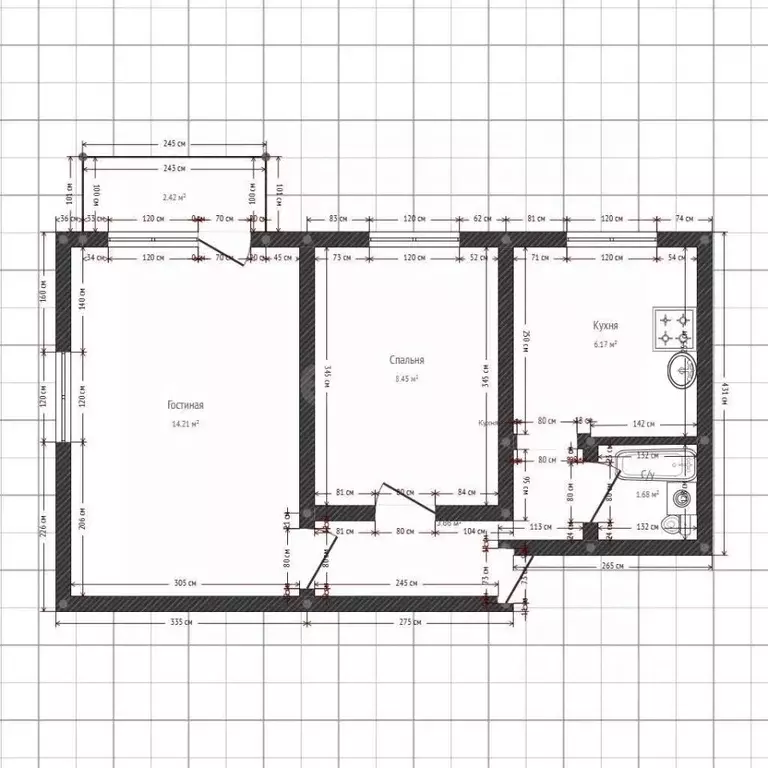 2-к кв. Иркутская область, Ангарск 12-й мкр, 19 (41.1 м) - Фото 2