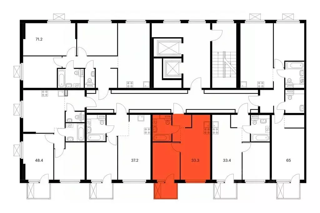 1-к кв. Татарстан, Казань Нокса Парк жилой комплекс, 3 (33.8 м) - Фото 1