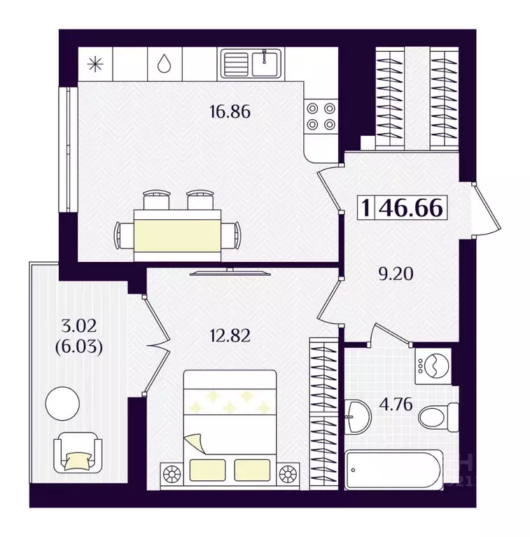 1-к кв. Калининградская область, Зеленоградск ул. Потемкина, 15А ... - Фото 0