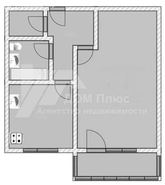 1-комнатная квартира: село Молочное, Подлесная улица, 2Б (34.7 м) - Фото 0