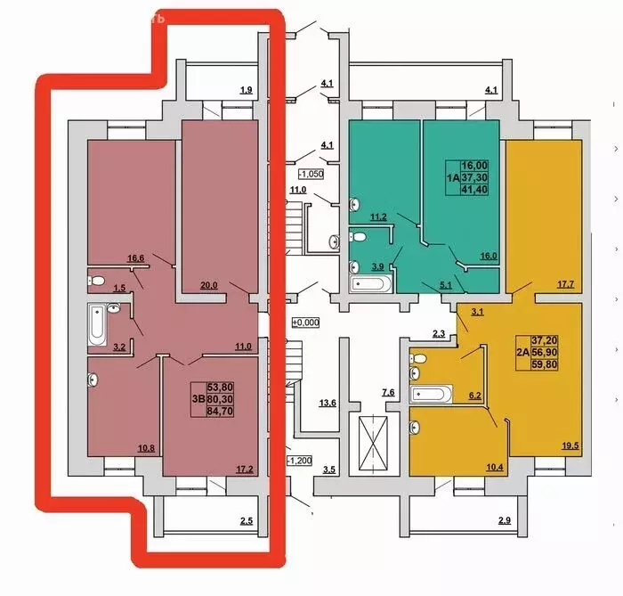 3-комнатная квартира: Абакан, улица Кирова, 185к2 (84.7 м) - Фото 2