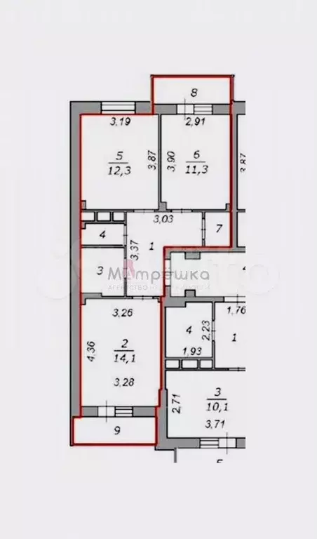 2-к. квартира, 52 м, 6/6 эт. - Фото 0