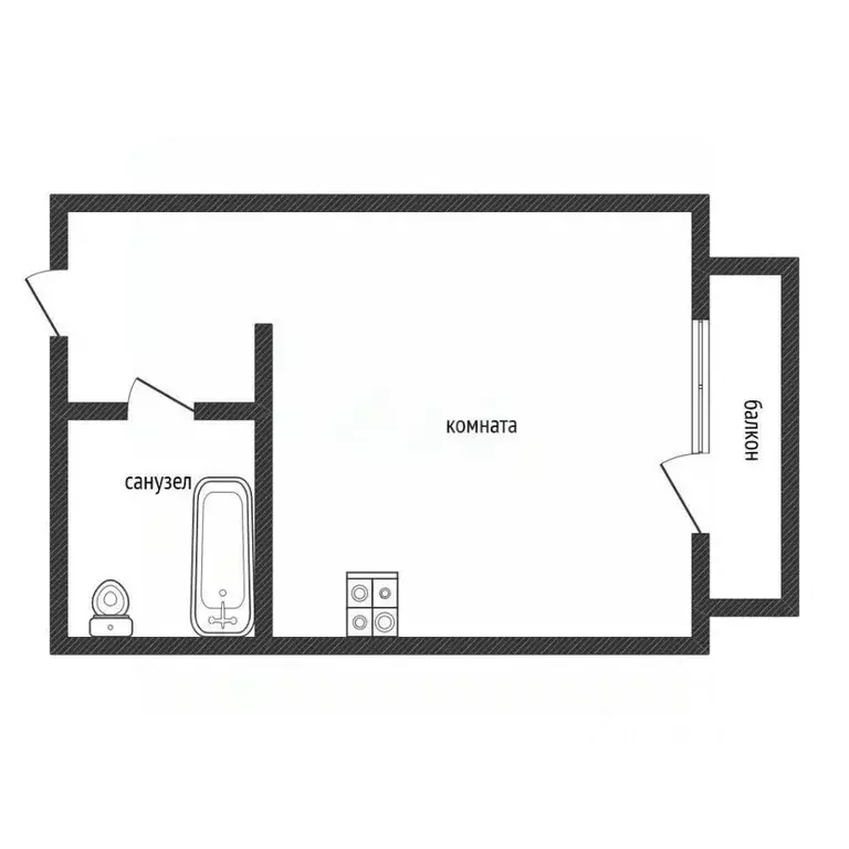 Студия Алтайский край, Бийск Советская ул., 189/6 (27.9 м) - Фото 2