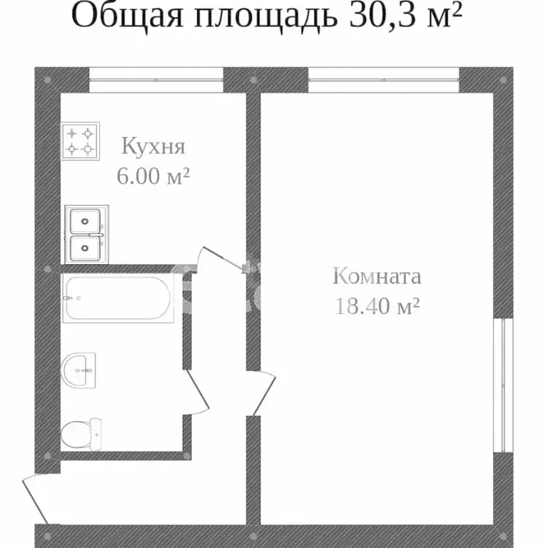 1-к кв. Костромская область, Кострома Никитская ул., 108 (32.0 м) - Фото 1