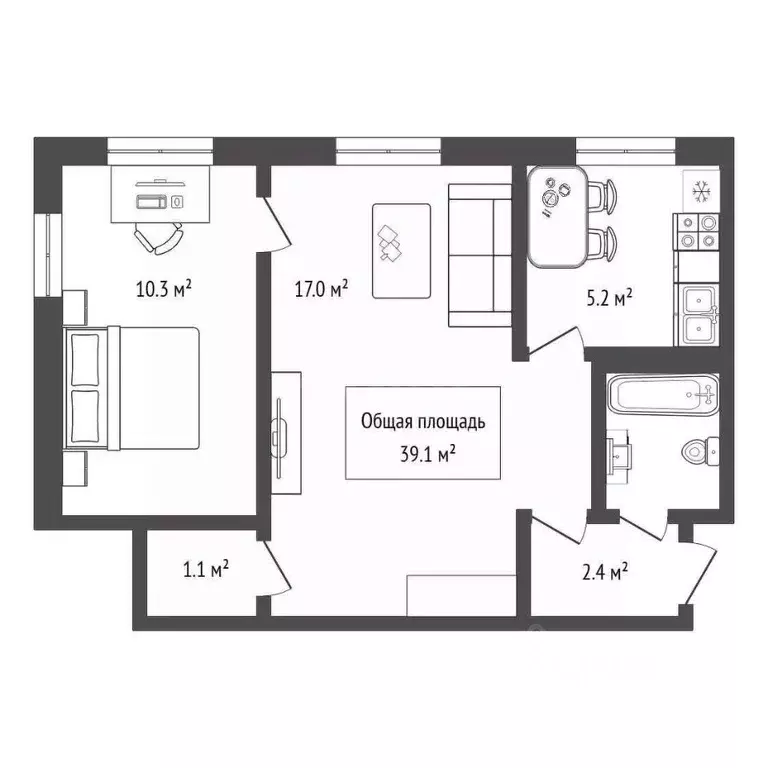 2-к кв. Новосибирская область, Колывань рп просп. Революционный, 76 ... - Фото 2