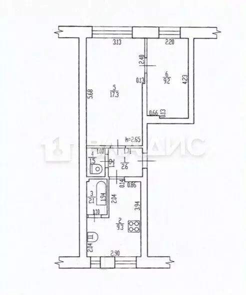 2-к кв. Брянская область, Дубровка рп, 1-й мкр 39 (42.0 м) - Фото 1