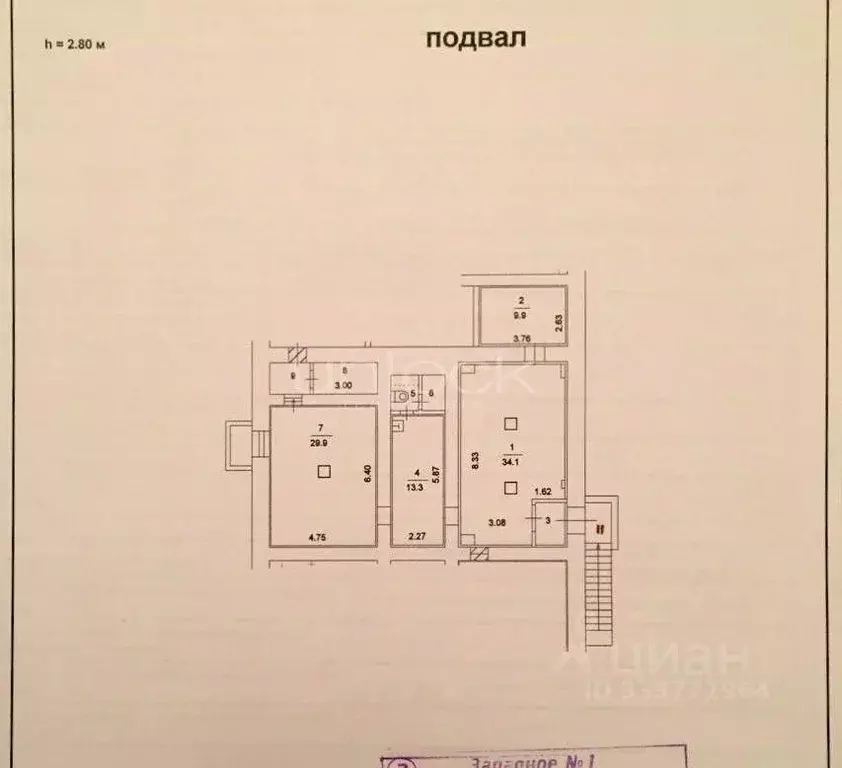Помещение свободного назначения в Москва Кутузовский просп., 26К1 (108 ... - Фото 2