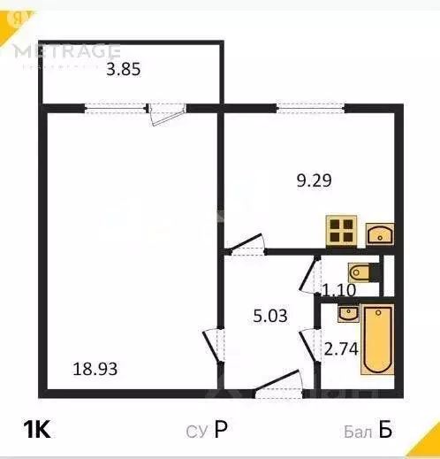 1-комнатная квартира: Новосибирск, улица Титова, 252 (37 м) - Фото 1