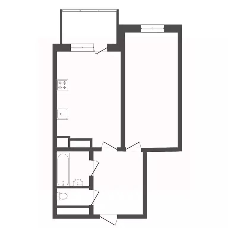 1-к кв. Тюменская область, Тюмень ул. Николая Ростовцева, 23 (41.7 м) - Фото 1