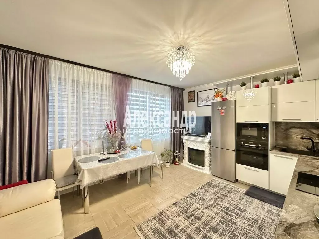 2-к кв. Ленинградская область, Всеволожский район, пос. Бугры ул. ... - Фото 1