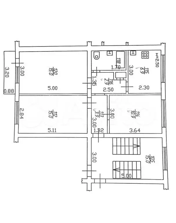 3-к. квартира, 60 м, 2/5 эт. - Фото 0