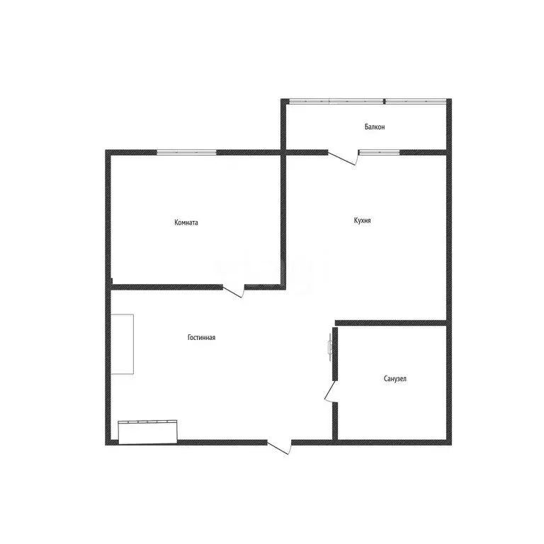 2-комнатная квартира: Краснодар, Тепличная улица, 62/1к6 (33.4 м) - Фото 1