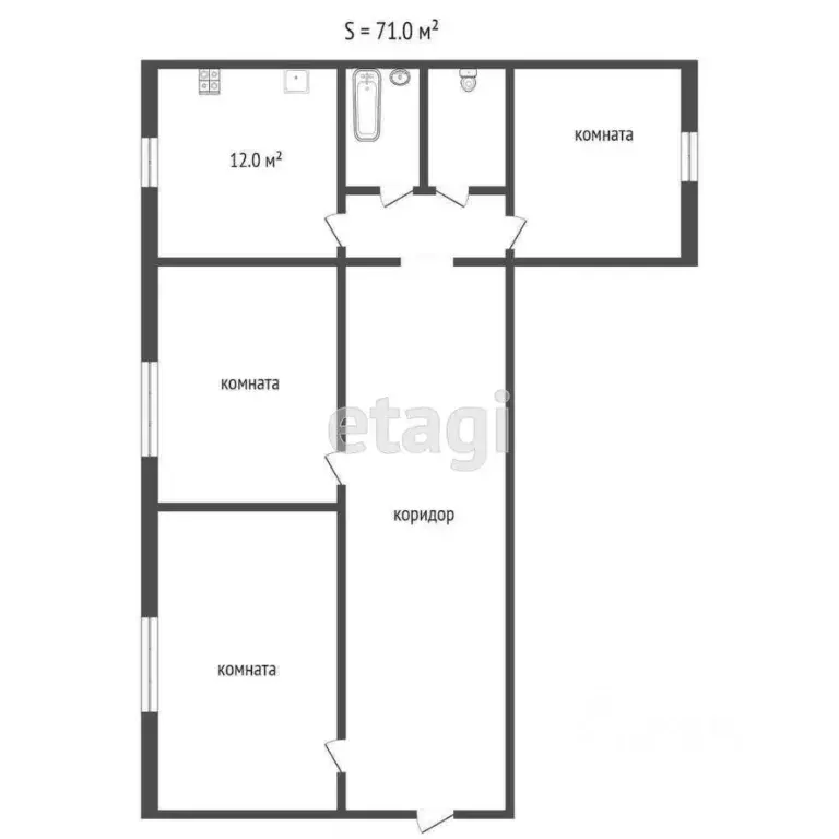 3-к кв. Ростовская область, Батайск ул. Ковалевского, 76/181 (60.0 м) - Фото 2