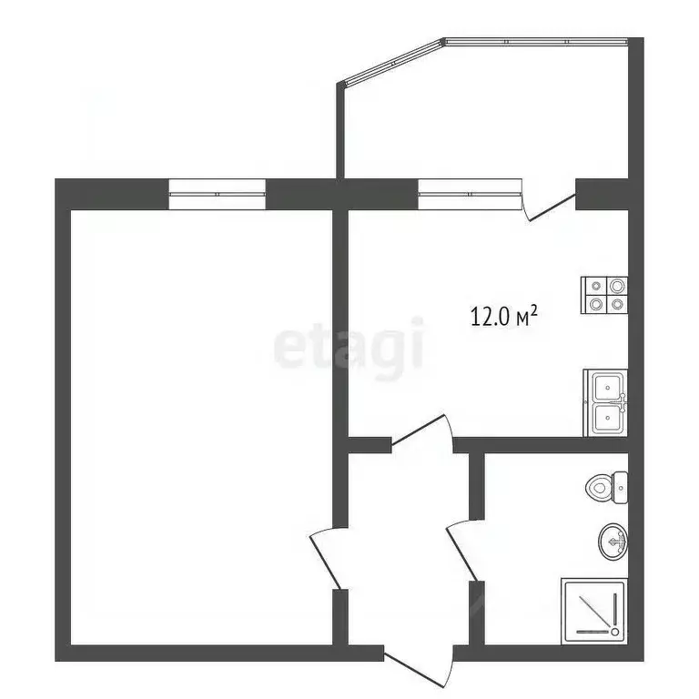 1-к кв. Ханты-Мансийский АО, Сургут ул. Иосифа Каролинского, 9 (47.6 ... - Фото 1