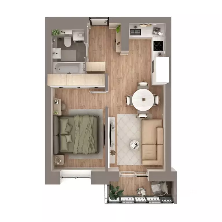 2-к кв. Пермский край, Пермь Парковый просп., 36В (42.2 м) - Фото 2