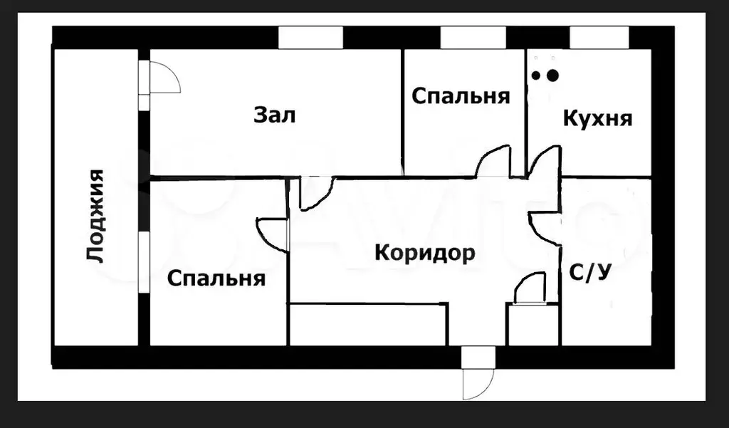 3-к. квартира, 64 м, 1/2 эт. - Фото 0