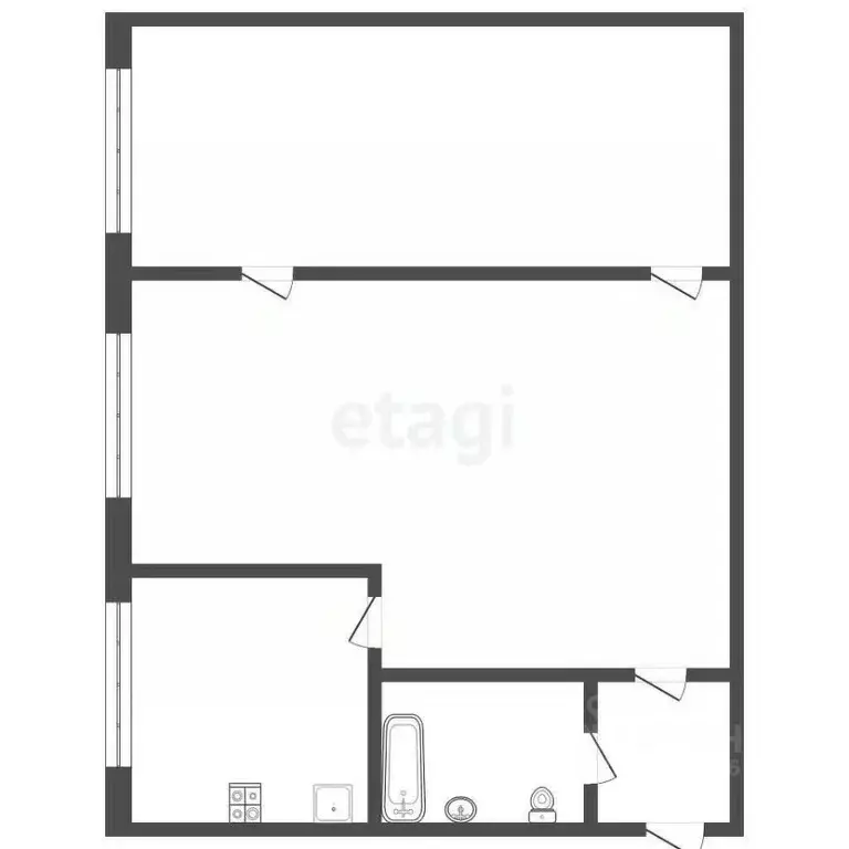 2-к кв. Томская область, Томск тракт Иркутский, 170 (42.0 м) - Фото 2