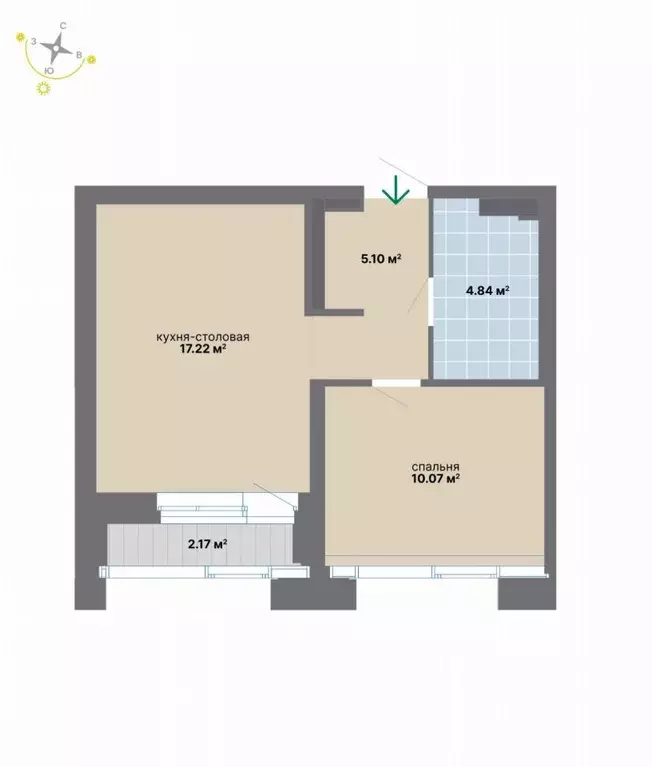 1-к кв. Свердловская область, Екатеринбург ул. Студенческая, 16 (39.4 ... - Фото 1