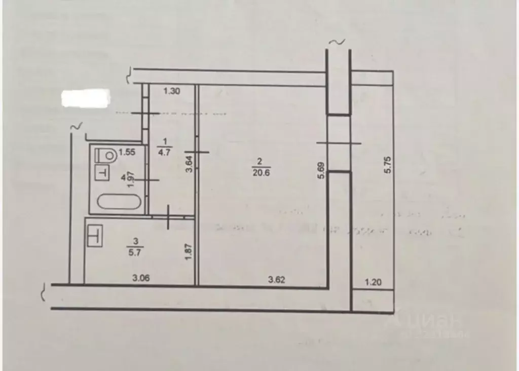 1-к кв. Новосибирская область, Мошково рп ул. Строительная, 28А (34.0 ... - Фото 2