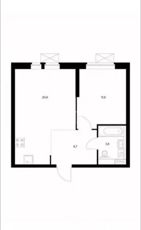 2-комнатная квартира: Москва, Большая Очаковская улица, 2 (41.3 м) - Фото 0