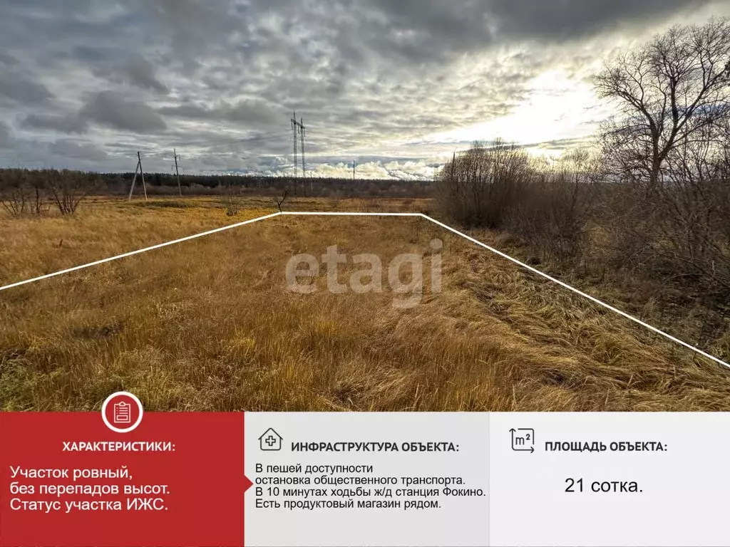 Участок в Брянская область, Фокино Вишенка СДТ,  (21.0 сот.) - Фото 0