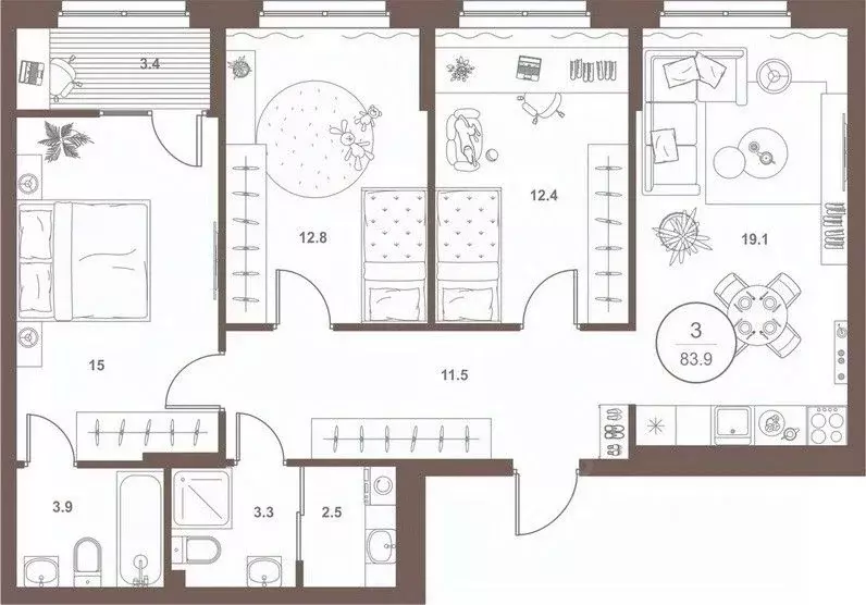 3-к кв. Пензенская область, Пенза Арбеково жилрайон, Дальнее Арбеково ... - Фото 0