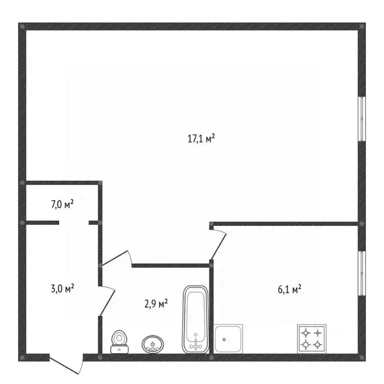 1-к кв. Башкортостан, Уфа ул. Ленина, 31/33 (33.0 м) - Фото 1