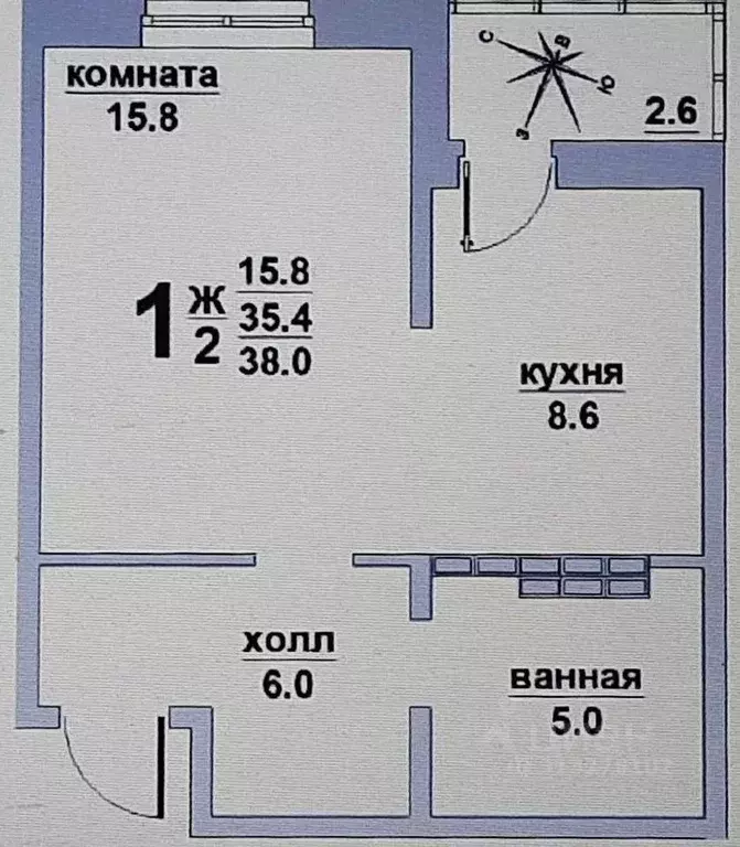 1-к кв. Свердловская область, Березовский Восточная ул., 11 (38.0 м) - Фото 0