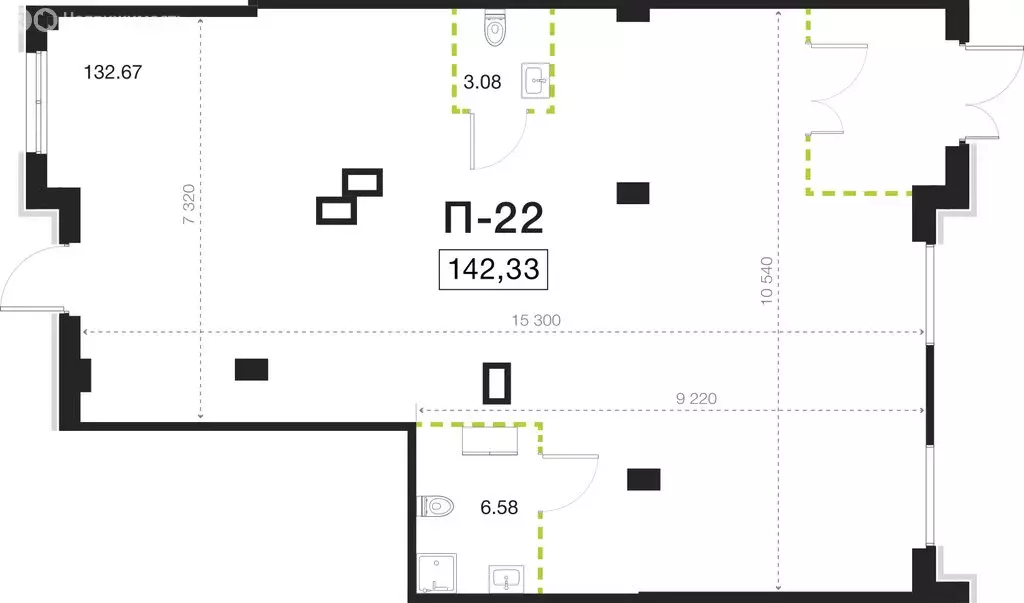 Помещение свободного назначения (142.33 м) - Фото 1