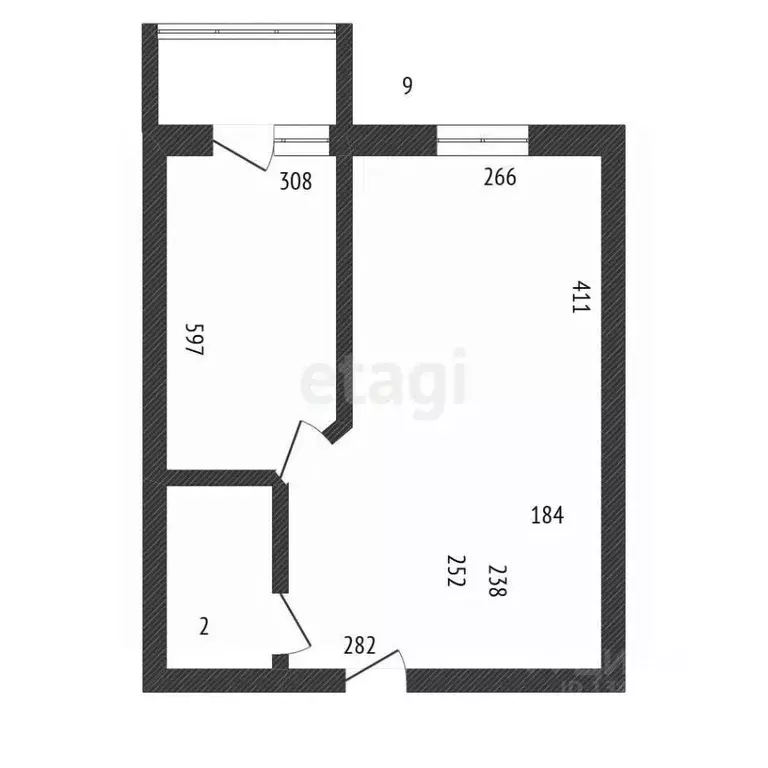 1-к кв. Белгородская область, Шебекино ул. Шолохова, 3 (19.6 м) - Фото 0