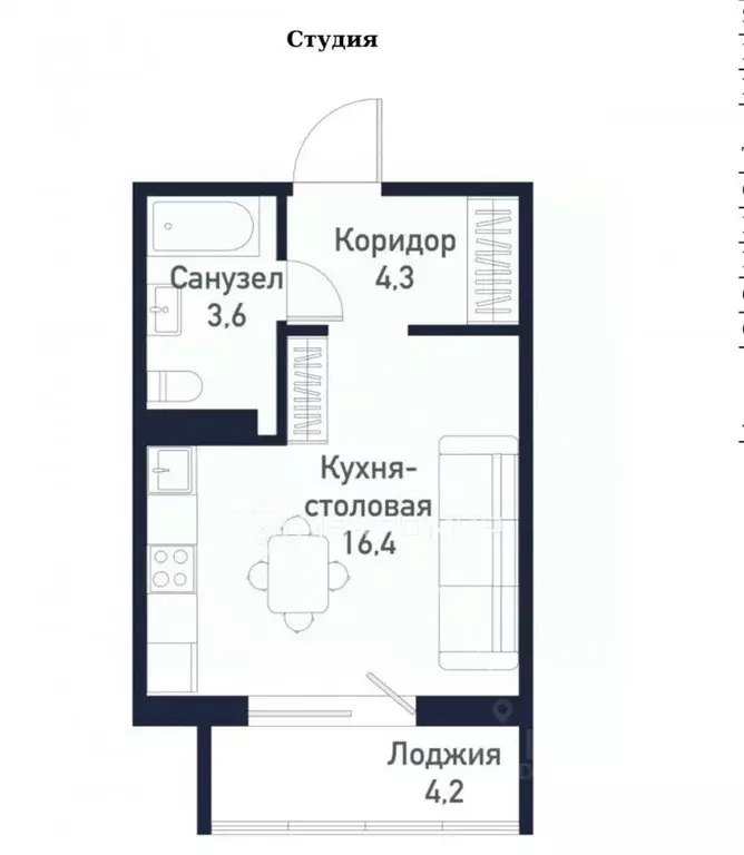 Студия Челябинская область, Челябинский городской округ, пос. ... - Фото 2