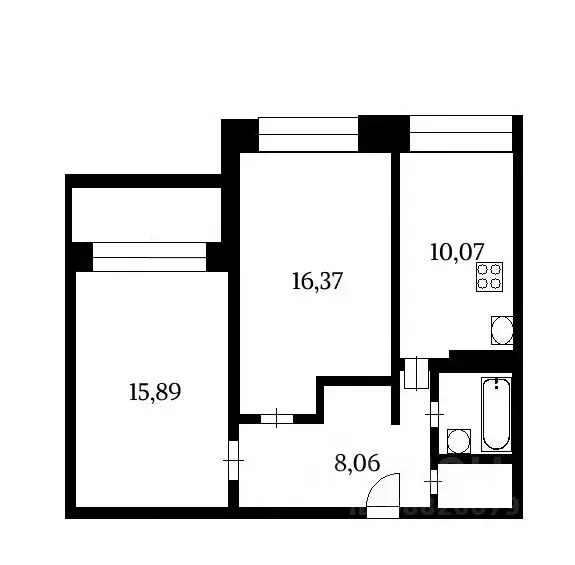 2-к кв. Санкт-Петербург Звездная ул., 5К1 (55.6 м) - Фото 2