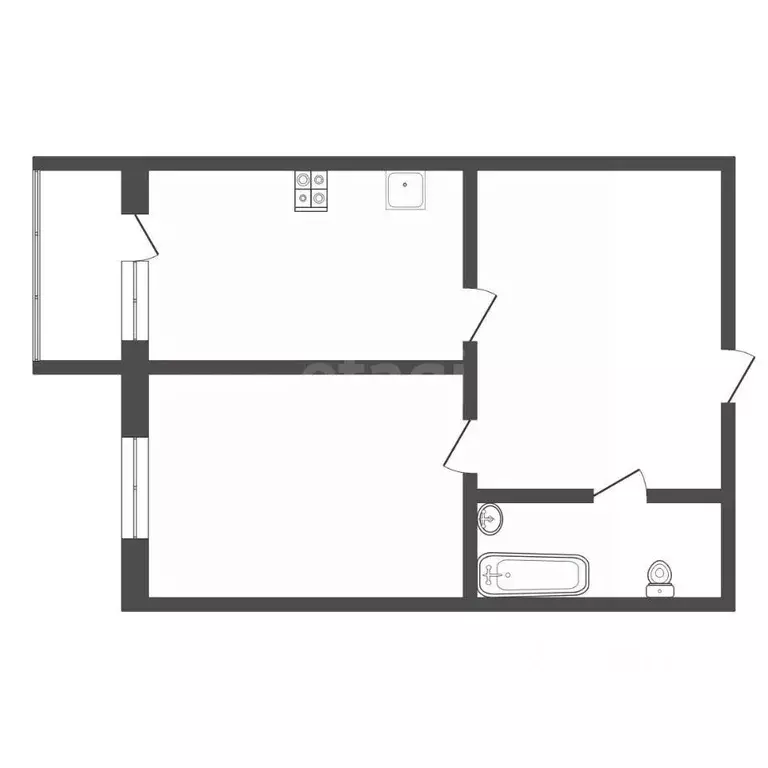 1-к кв. Тульская область, Венев Южный мкр, 38А (32.7 м) - Фото 1