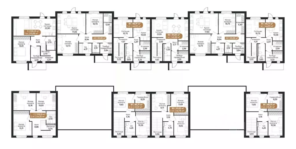 Таунхаус в Ленинградская область, Всеволожск ш. Южное (66 м) - Фото 1