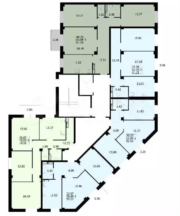 3-к. квартира, 84,1 м, 7/9 эт. - Фото 1