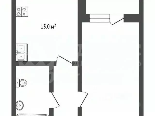 1-к кв. Тюменская область, Тюменский муниципальный округ, д. Патрушева ... - Фото 2